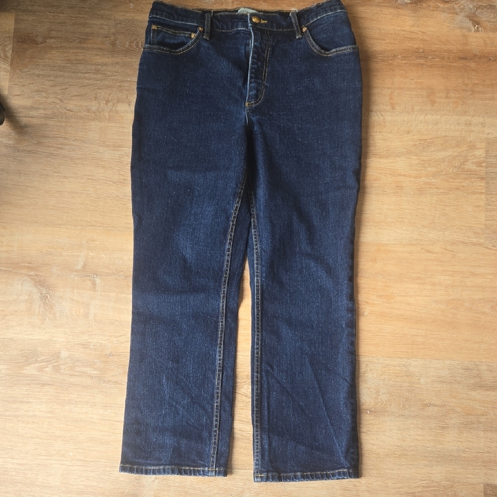 Tory Burch Deep Indigo Dark Wash Cropped Jeans Sz 30